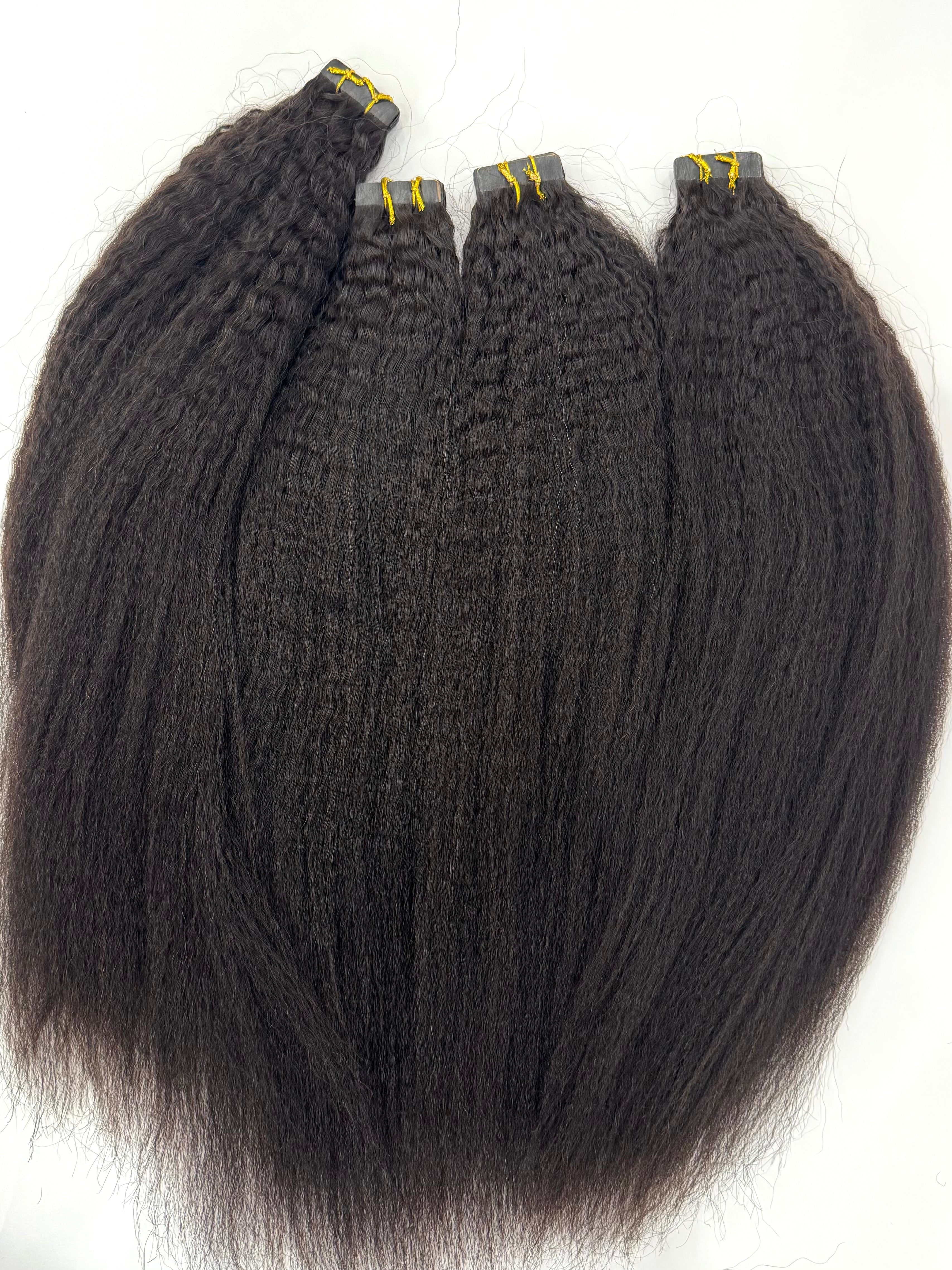 Kinky straight tape-ins